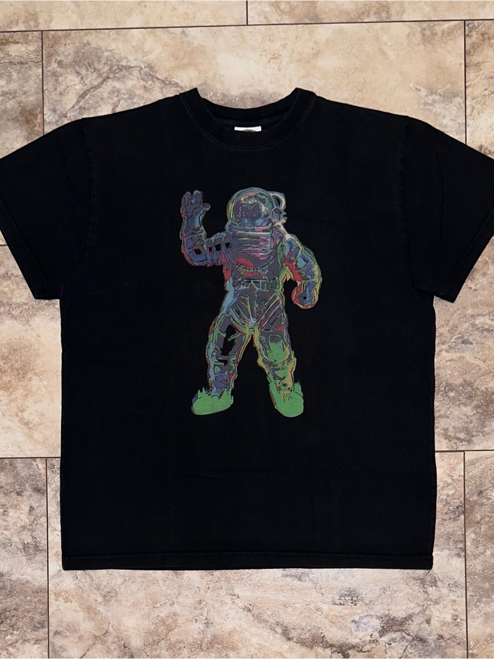 Billionaire Boys Club BBC Astro Tee Black Iridescent Graphic T-Shirt Size Medium